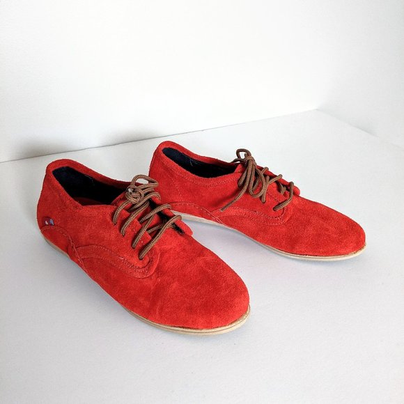 🇨🇦 🇪🇹 Oliberte Eloka Red Suede Loafer Fair Trade - Picture 8 of 12